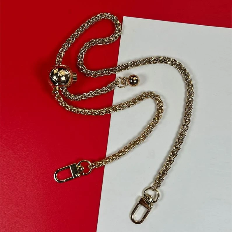 小金球调节链条肩带斜挎小包小香风链子金属链条包包配件包包链条