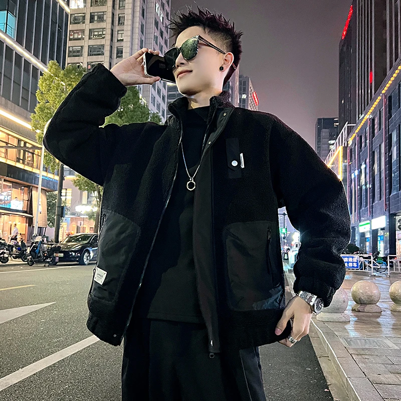 冬季颗粒绒加厚棉服男2024新款爆款百搭冬装棉衣男款保暖立领袄子