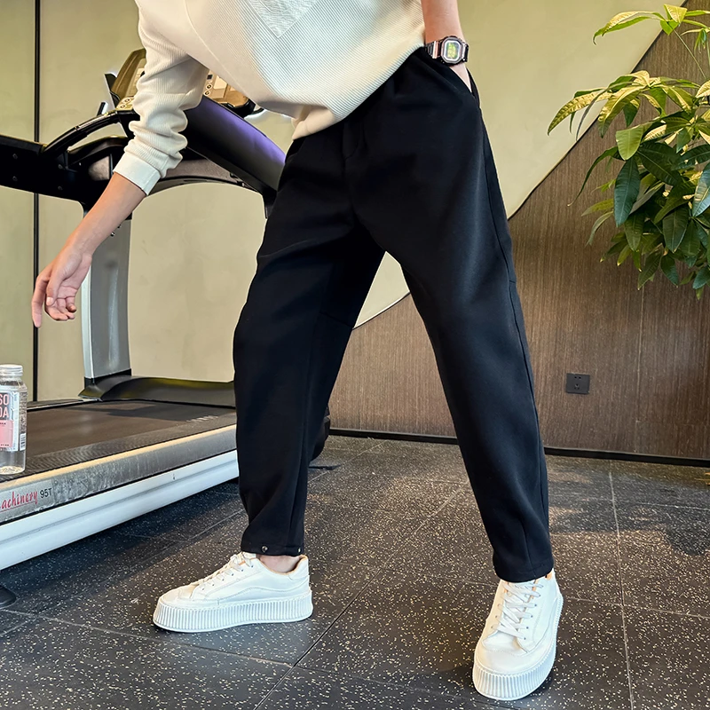 高级感休闲西裤男士春秋季潮牌百搭直筒裤2025新款高端西装长裤子