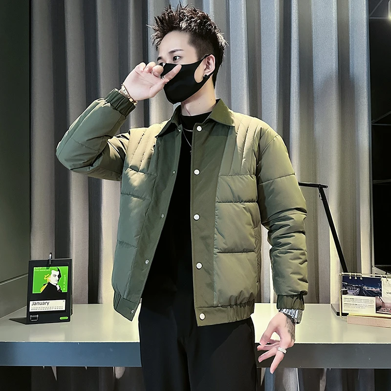 冬季加厚袄子男2024新款爆款潮牌高级感拼接棉衣男款冬装保暖棉服