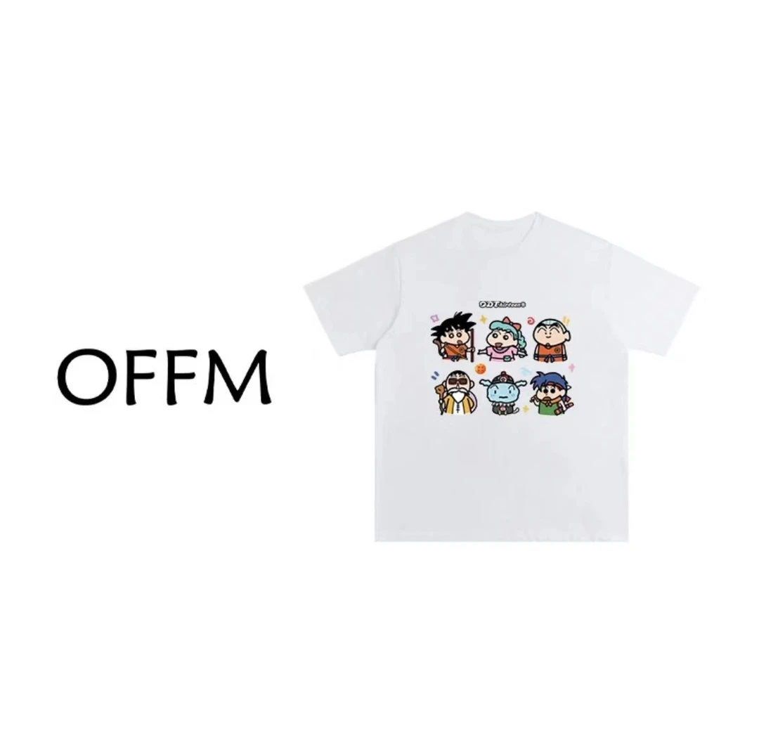 老狗十三【龙珠小新】纯棉短袖T恤 宽松卡通印花短袖男女同款