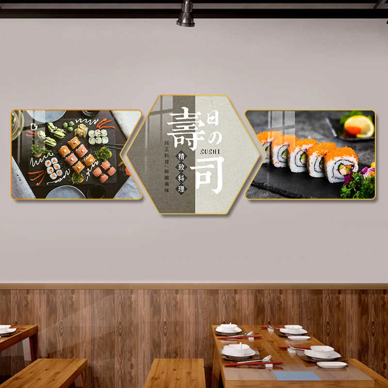 日本料理寿司店装饰画日式饭店餐厅背景墙壁画日本酒屋料理店挂画