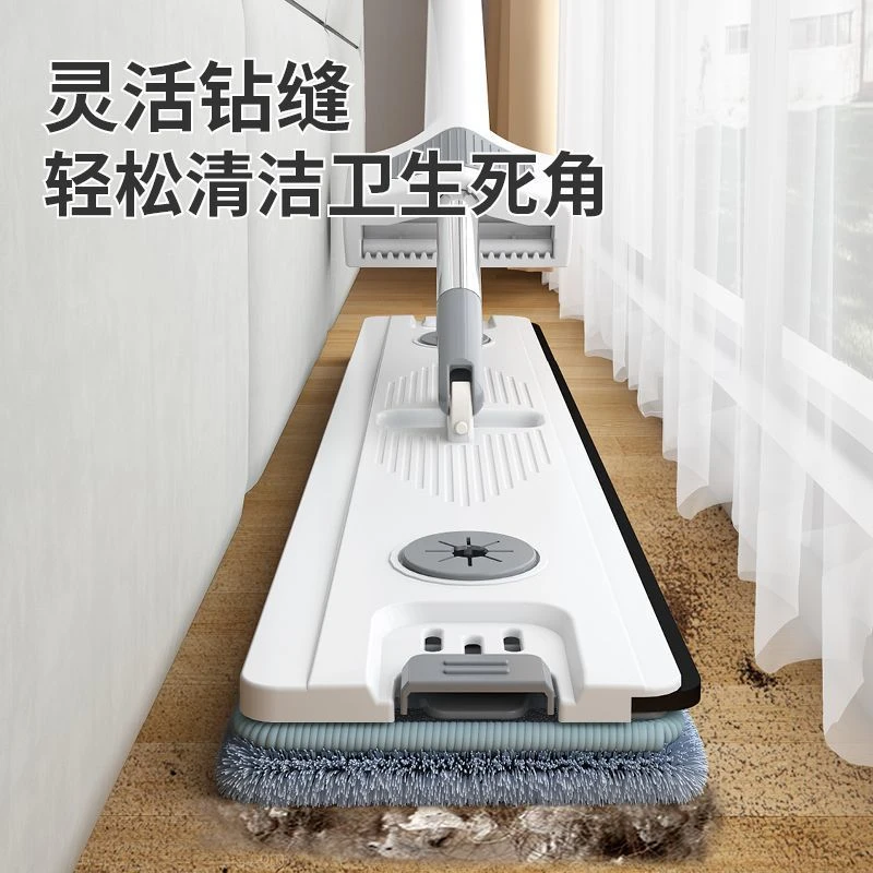 懒人平板拖把家用2023新款加大干湿两用免手洗拖地拖布一拖吸水净