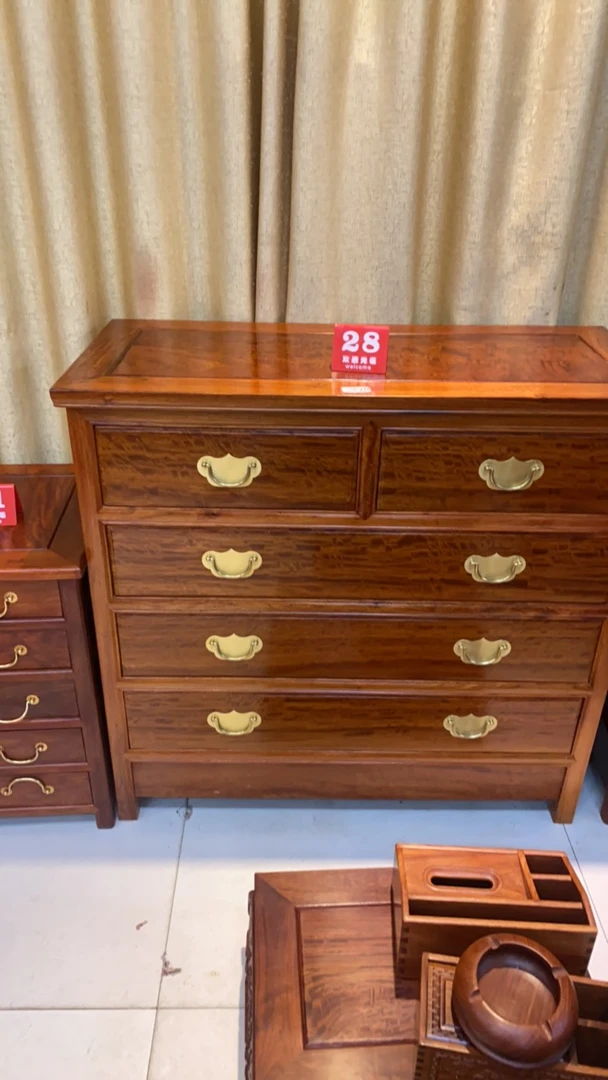 缅花实木五斗柜98*46*97
