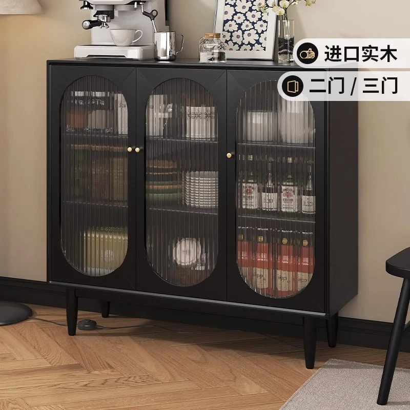 实木餐边柜客厅家用茶水柜简约现代边柜储物柜靠墙鞋柜玄关收纳柜