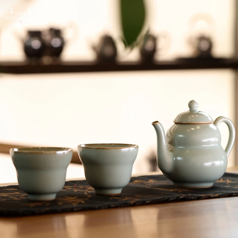 问鼎汝瓷和光同尘套组（福禄壶 福禄杯）