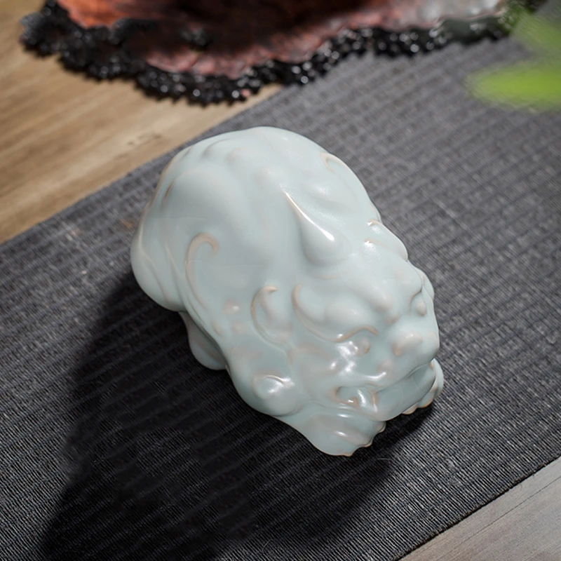 问鼎汝瓷貔貅茶宠（小）