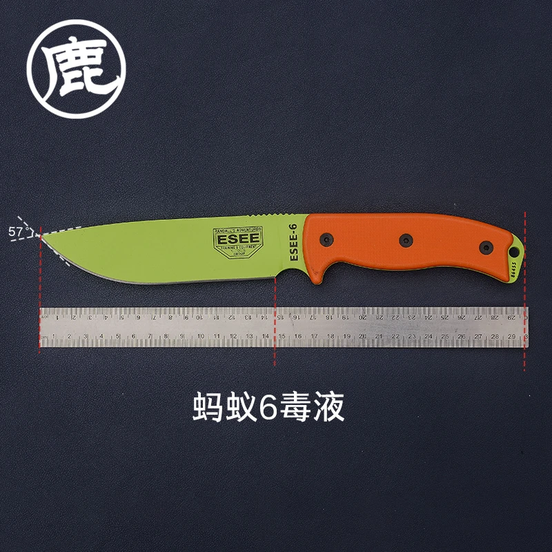 ESEE蚂蚁ESEE-6P-VG碳钢G10手柄户外露营多用途便携小刀