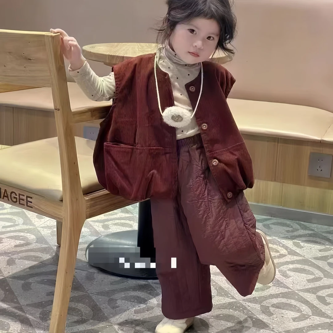 直筒百搭韩系棉裤小童款