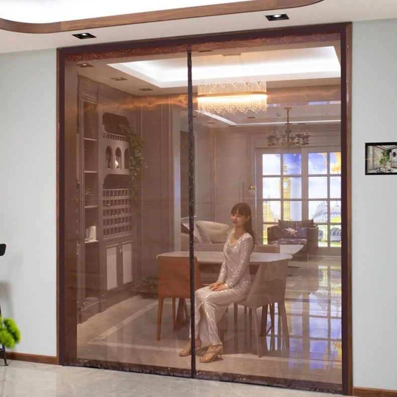 2024高档门帘防蚊夏季家用全磁铁磁性纱门魔术贴自粘式卧室防蚊蝇