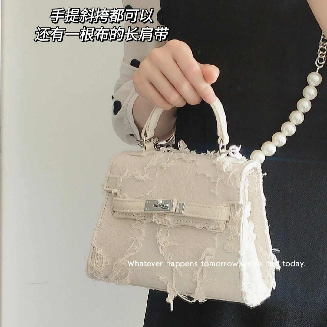 百搭学生包时尚风出游度假日常穿搭洋气高级感凯莉包质量好上档次