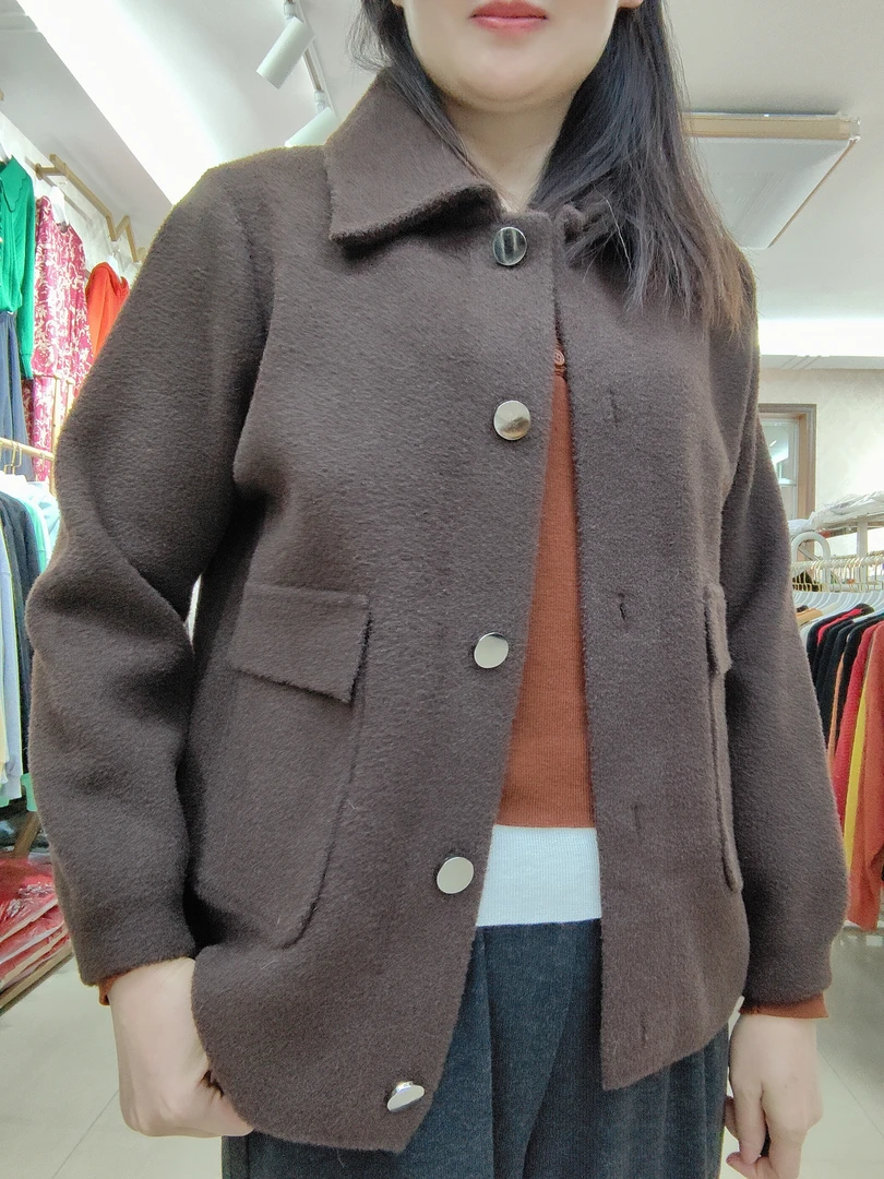 妈妈秋冬新款仿貂绒外套女装时尚洋气短款开衫气质休闲百搭