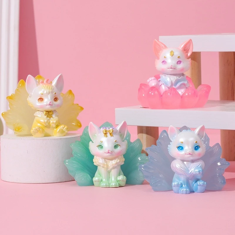 【夜光九尾狐】好看可爱夜光九尾狐摆件