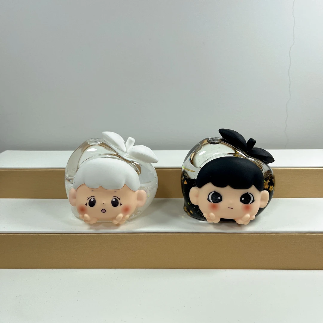 【心心直播拆】可爱屁屁桃爆闪流沙创意摆件 手工DIY摆件