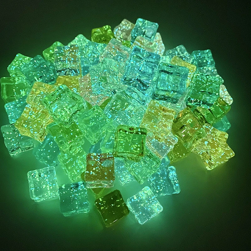 【深色系直播拆】星空夜光细闪透色冰块  手工diy装饰