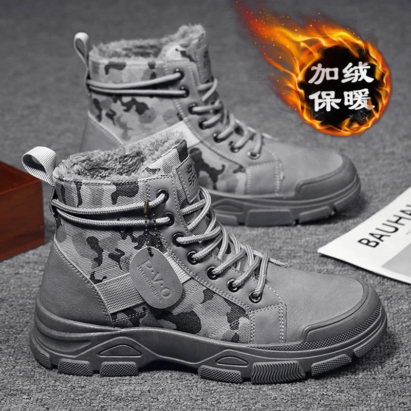 【小扬哥推荐】雪地靴男冬季加绒加厚保暖防水防滑增高劳保工装棉