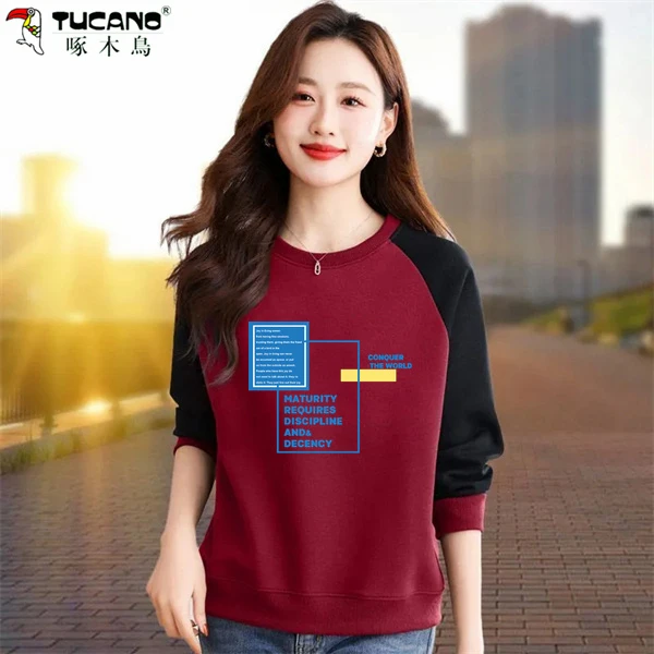 啄木鸟纯棉时尚半高领长袖T恤减龄新款上衣显瘦女气质打底衫女士
