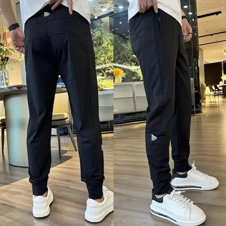 夏季男士空调冰丝长裤骑行裤冰感凉爽透气