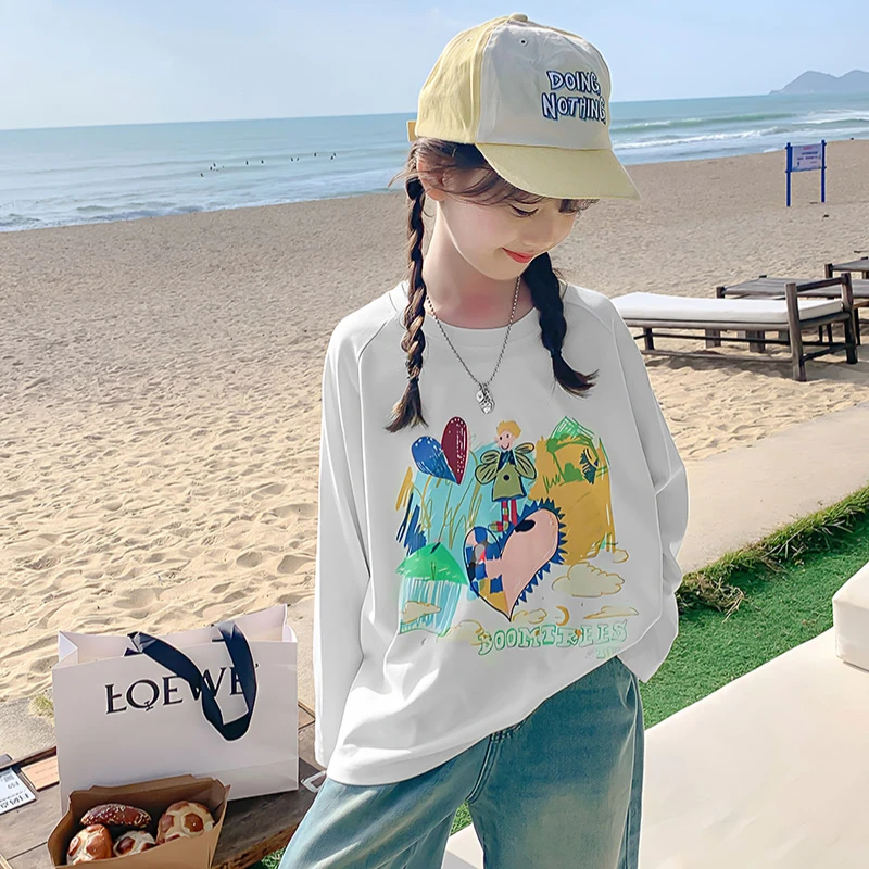 儿童短袖t恤2024新款夏装韩版女童女孩宽松百搭半袖圆领洋气上衣