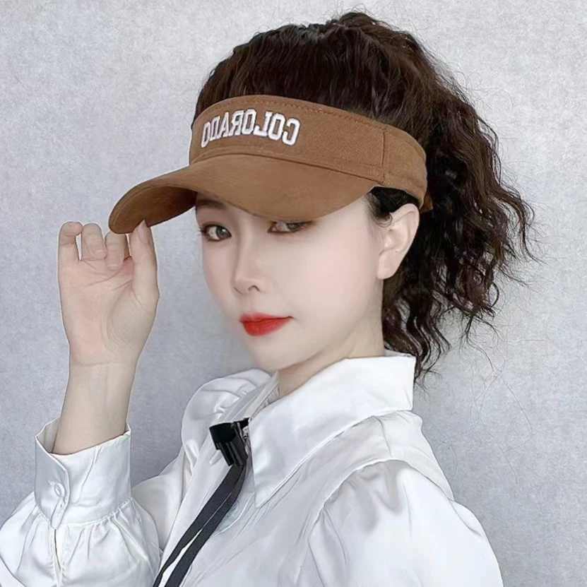 假发女短发一体连帽子新款时尚全头套式自然仿全真减龄高马尾假发