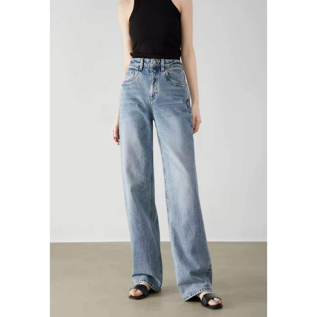 7#002可溯源进口Bossa土耳其面料牛仔裤人手一条直筒阔腿裤