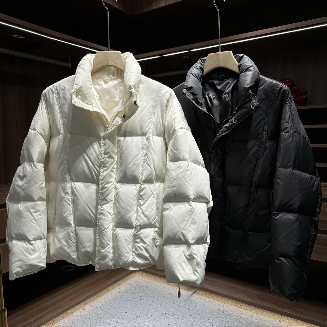 8806冬季新款高智淡人简约时尚纯色立领下摆抽绳设计保暖羽绒服