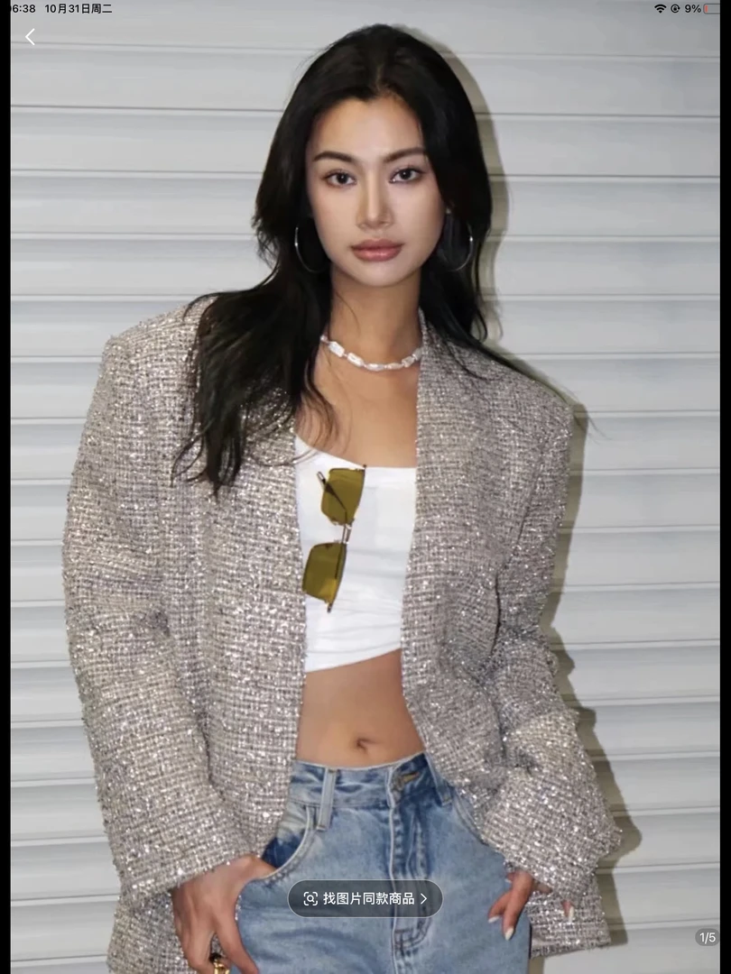 小众夹棉西装外套