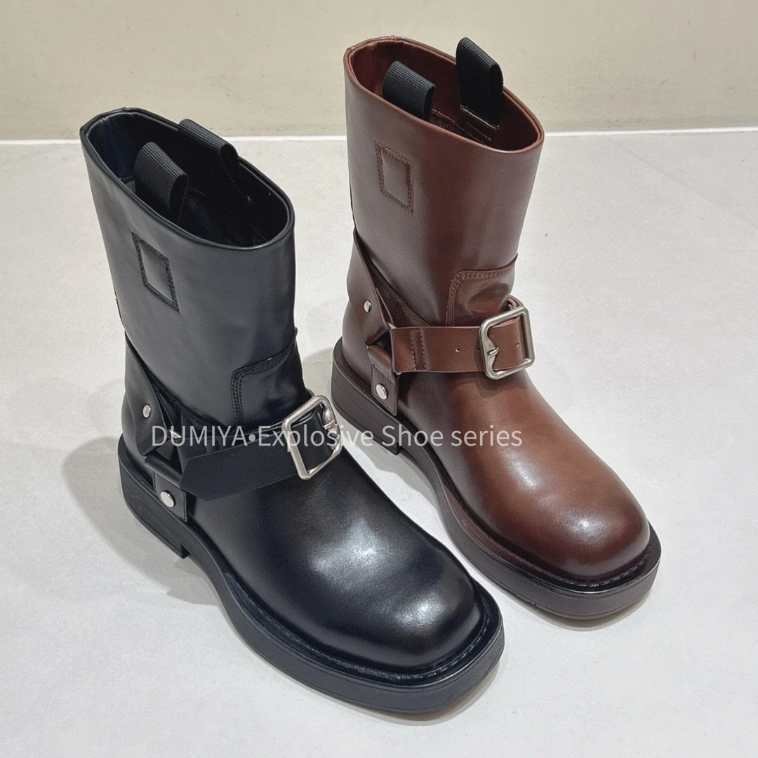 [广州唯品]秋冬松紧三角调节扣短靴D7-89000-1