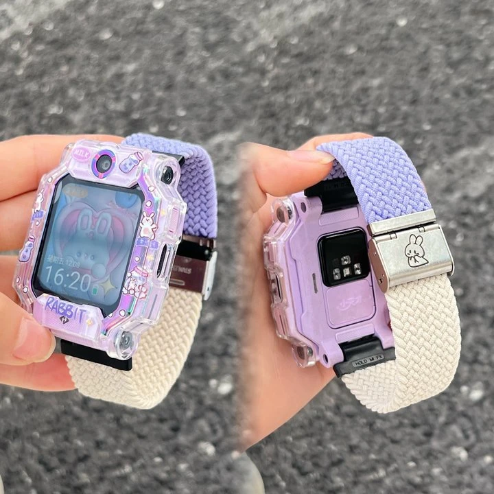 适用小天才电话手表表带z9/z8少年版卡扣尼龙双色腕带z7s/z6a/Z11