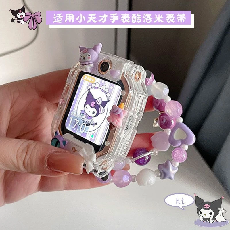 适用小天才手表表带z9/z8串珠手链式腕带z7/z6pro/z5保护壳男女生