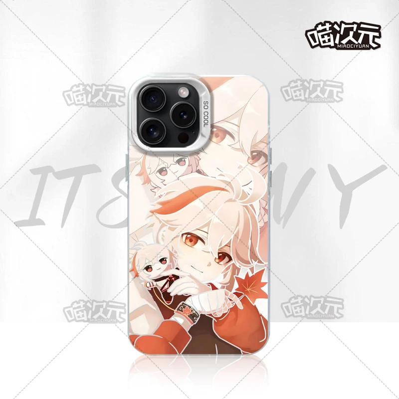 枫原万叶彩银新款适用创意动漫苹果16华为一加12小米手机防摔壳