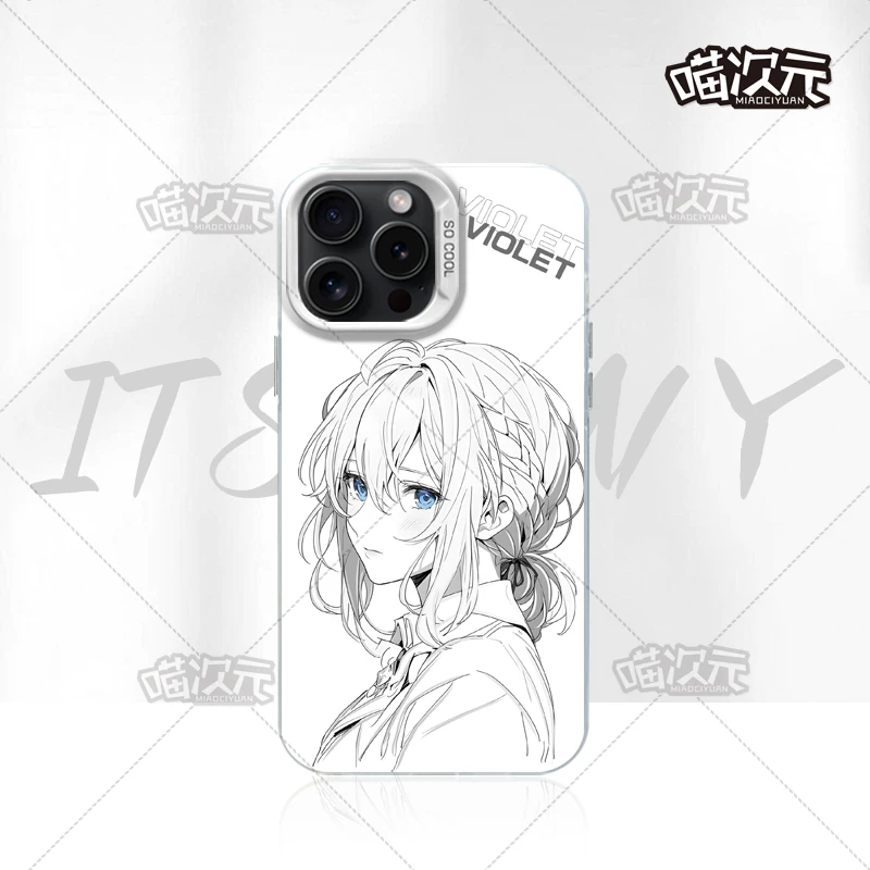 薇尔莉特新款反光适用创意动漫苹果16华为一加12小米手机防摔壳