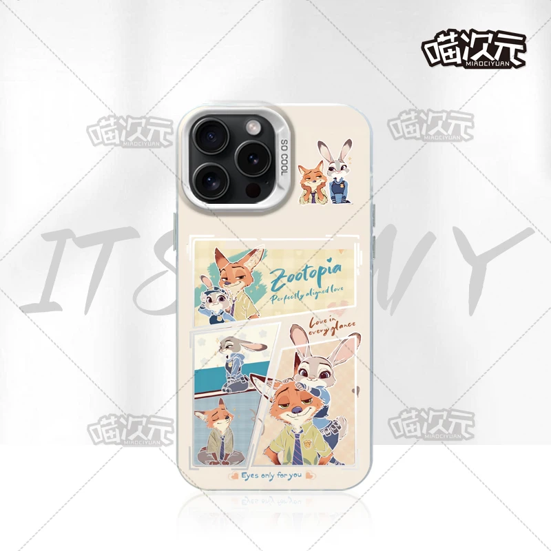 尼克朱迪新款彩银适用创意动漫苹果15华为一加12小米手机防摔壳