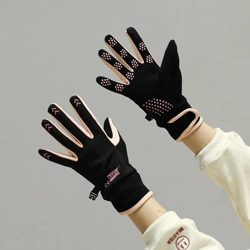 冬季户外保暖可触屏骑行加厚滑雪手套女秋冬天加绒耐磨冬款棉手套