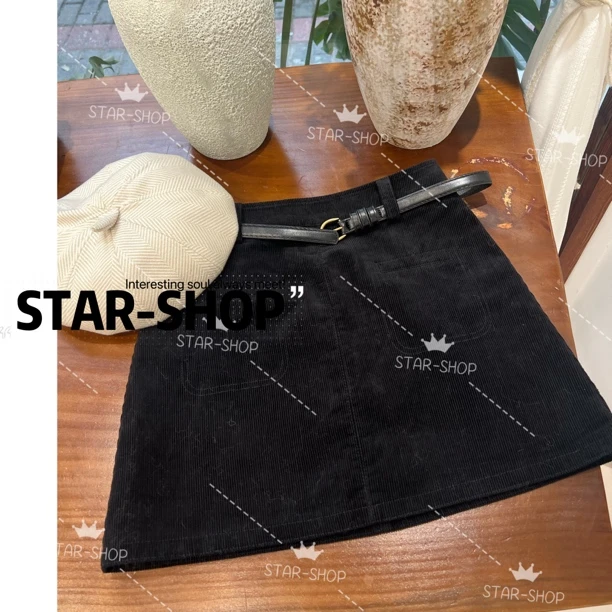 ｛好版型｝STAR-SHOP 很显瘦的半身裙配腰带