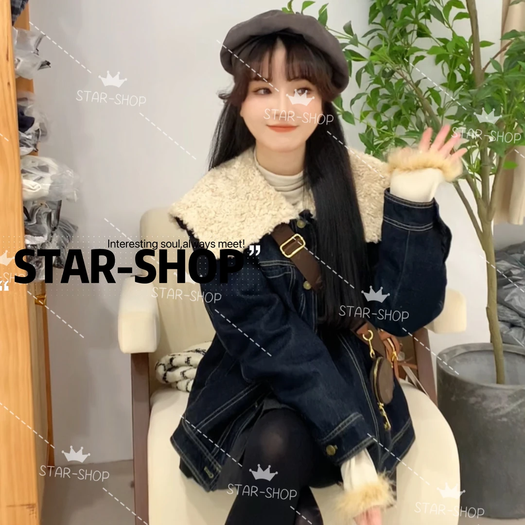 ｛小时代｝冬 糕糕翻领 气质牛仔羽绒外套 推荐