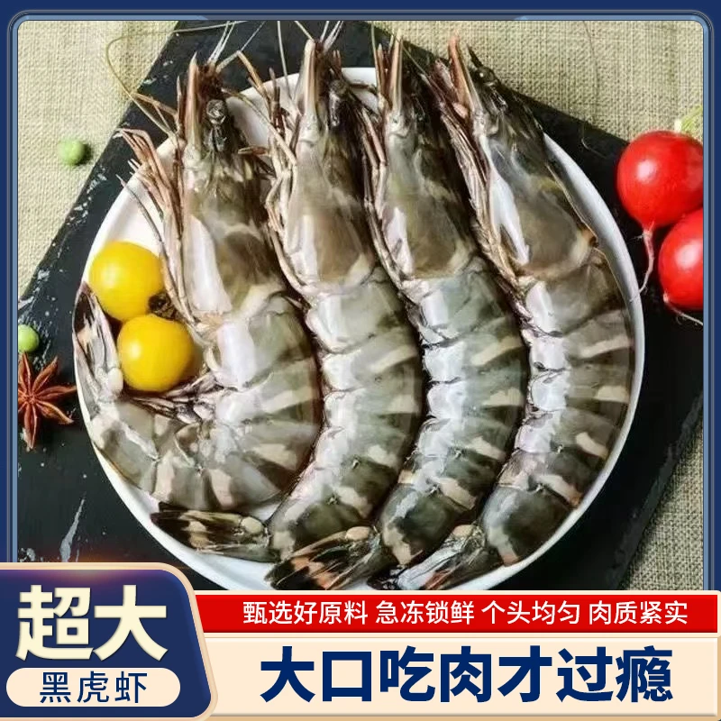16-20大号黑虎虾 8-10只/盒 净重500g/盒