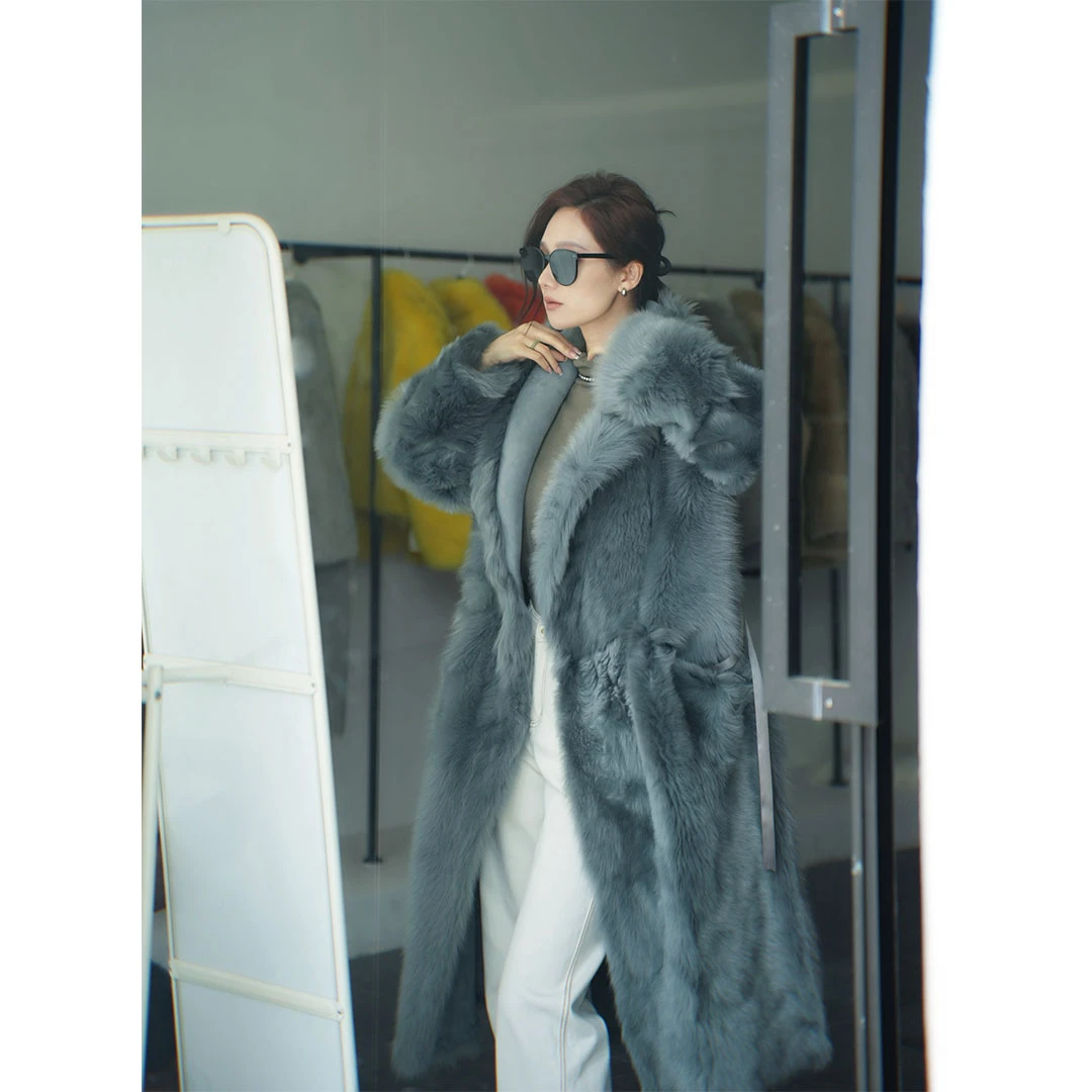 佰力郞BARONY 女士皮草82926设计师款西班牙进口托斯卡纳皮毛一体