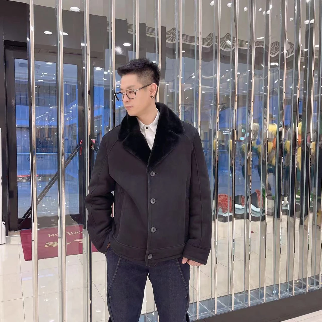 佰力郎男士土耳其成衣进口皮草外套（单件）时尚休闲简约百搭冬款