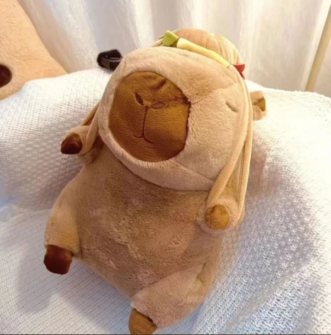 可爱卡通汉堡卡皮抱枕一个40cm   破损补发