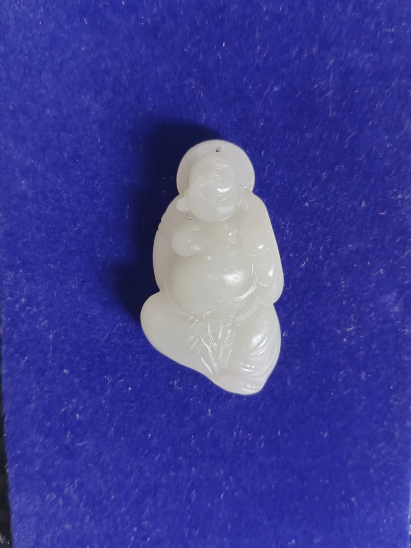 和田玉佛公美女小挂件