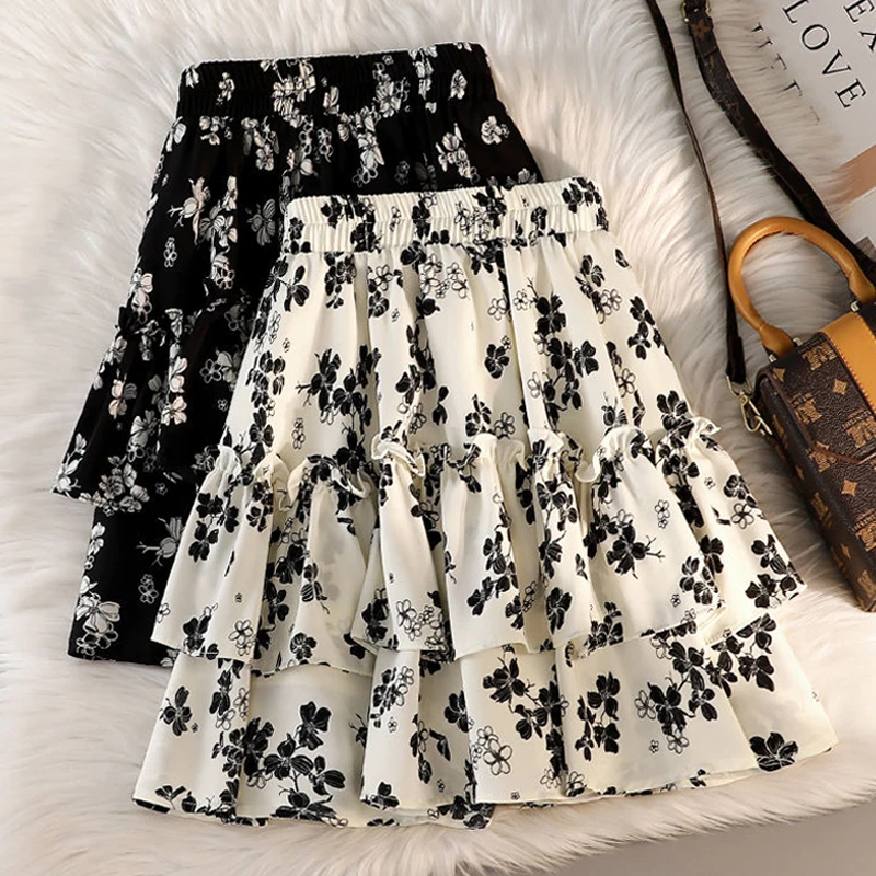 女童松紧高腰半身裙2024夏季新款防走光韩版显瘦蓬蓬裙a字百搭裙