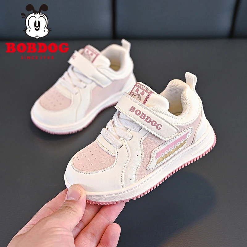 巴布豆宝宝学步鞋春秋新款儿童运动鞋男女童皮面板鞋防滑机能单鞋