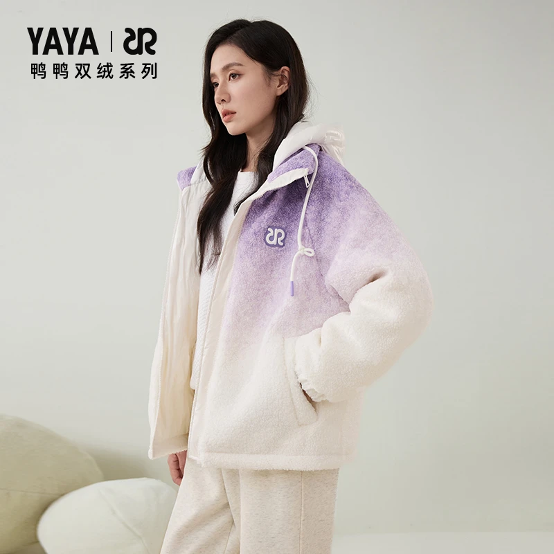 【双绒系列】 鸭鸭羽绒服女冬时尚甜美毛绒保暖百搭外套YE4B607881D