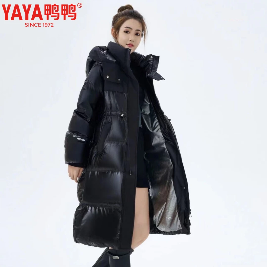 YAYA/鸭鸭羽绒服女中长款冬季时尚气质冬季户外面包服YE3B63312D7