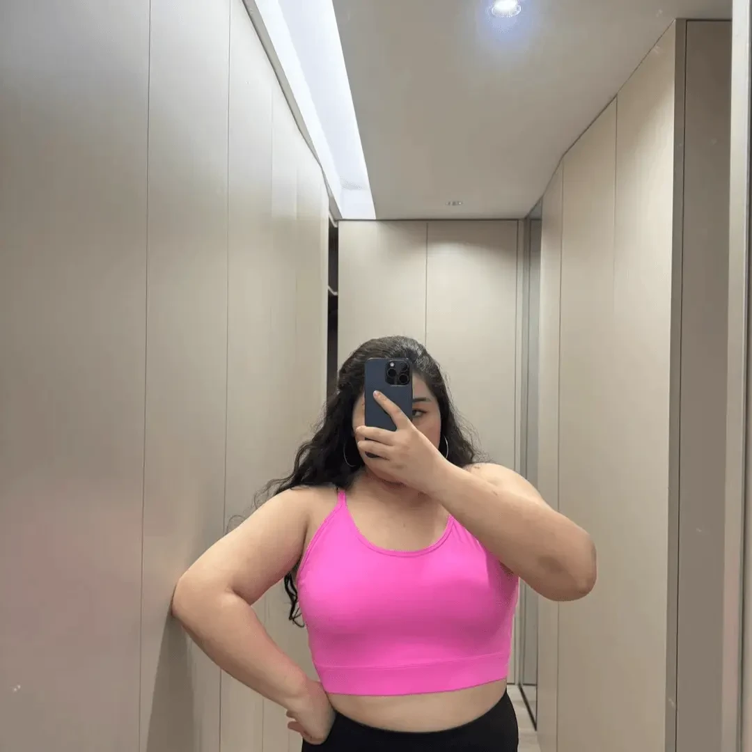 励志女孩大码细肩带可调节系列高强度运动文胸WX-422