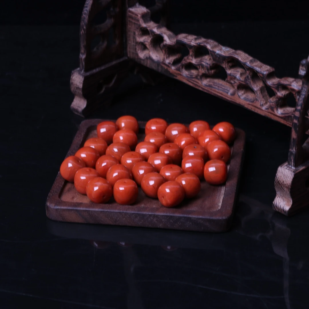 南红玛瑙10mm左右老型珠单珠一个8n738（多样性发其一）