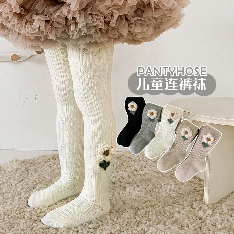 秋冬季女童连裤袜中厚薄绒加绒宝宝打底袜春秋无绒儿童连脚袜子