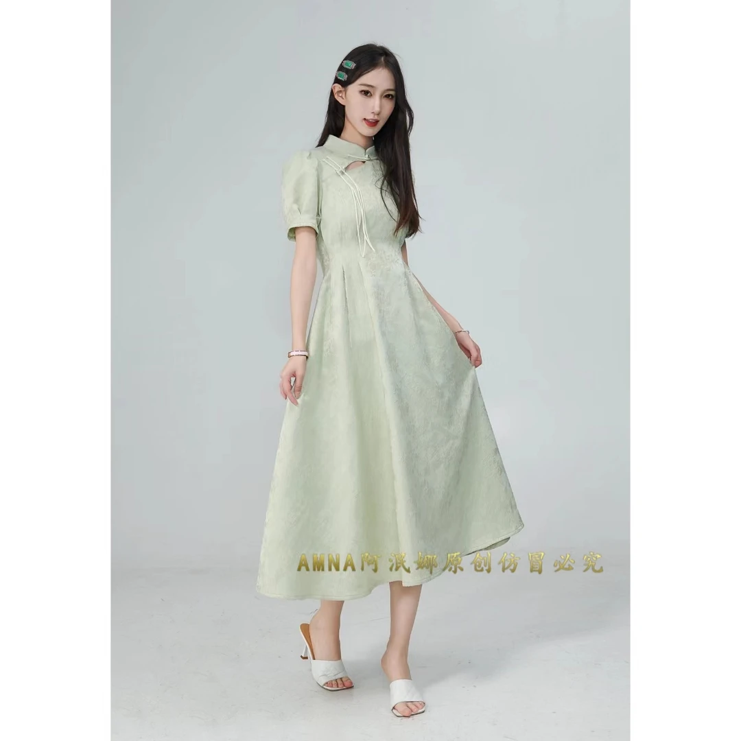 【阿泯娜】云想衣裳花想容 B22177 改良蒙古袍蒙古服饰小众设计感