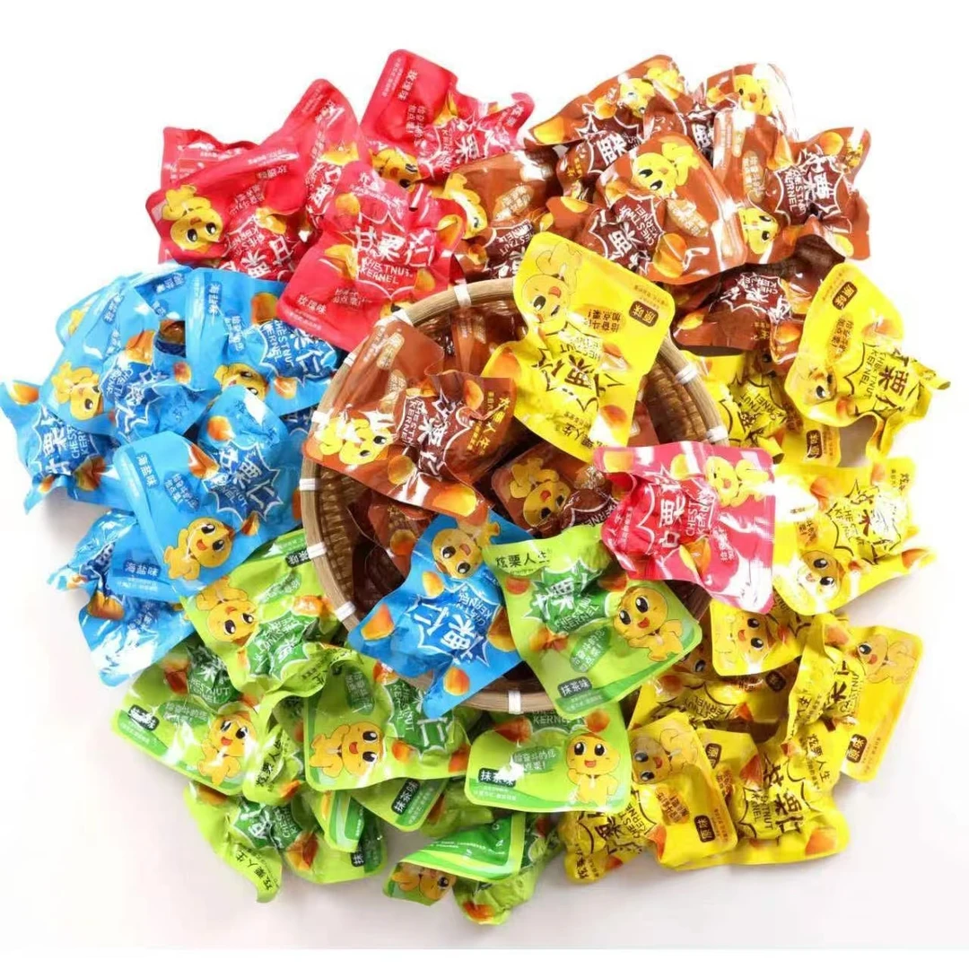 信阳大别山板栗仁炫栗人生甘栗仁5口味开袋即食散装去壳板栗零食